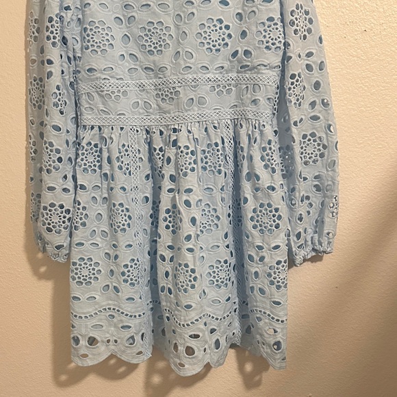 Layered with Love Size M Light Blue Eyelet Dress - Picture 9 of 12